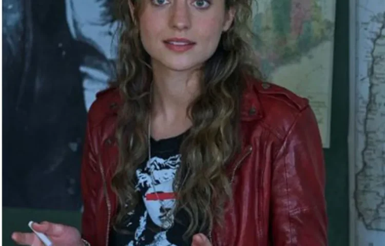 Sarah Red Leather Jacket Worn by Stella Baker