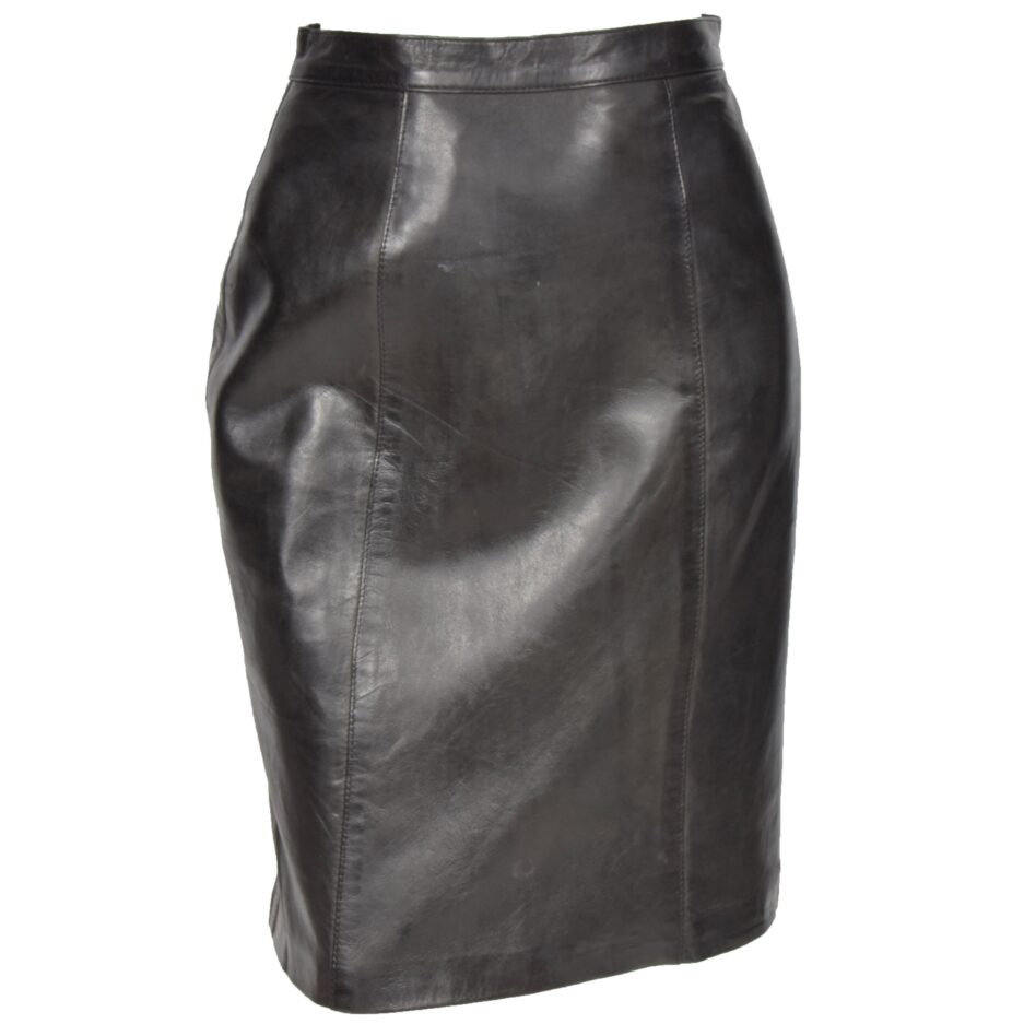 ladies-leather-22inch-long-knee-length-pencil-skirt-black