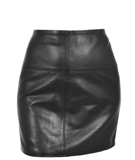 ladies-leather-16inch-mini-skirt-black