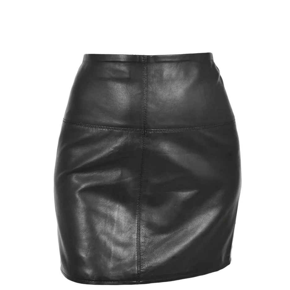 ladies-leather-16inch-mini-skirt-black