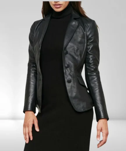 womens-genuine-black-leather-blazer