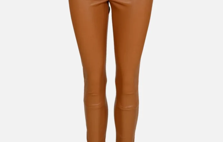 tan lamb leather pants for women