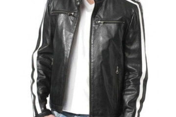 Black Leather Racer Jacket