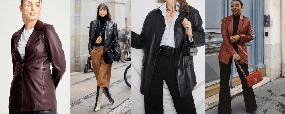 Leather Blazer Outfit Ideas for Women
