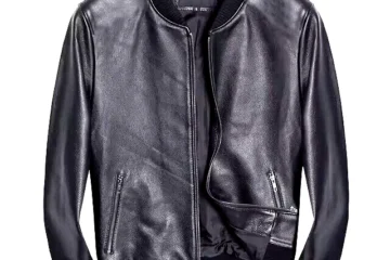 Men’s Black Bomber Leather Jacket