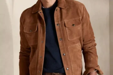 Premium Classic Tan Suede Button-Up Jacket