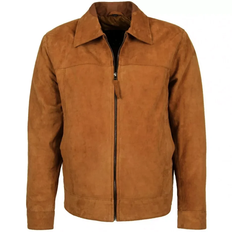 Men's Brown Suede Leather Jacket