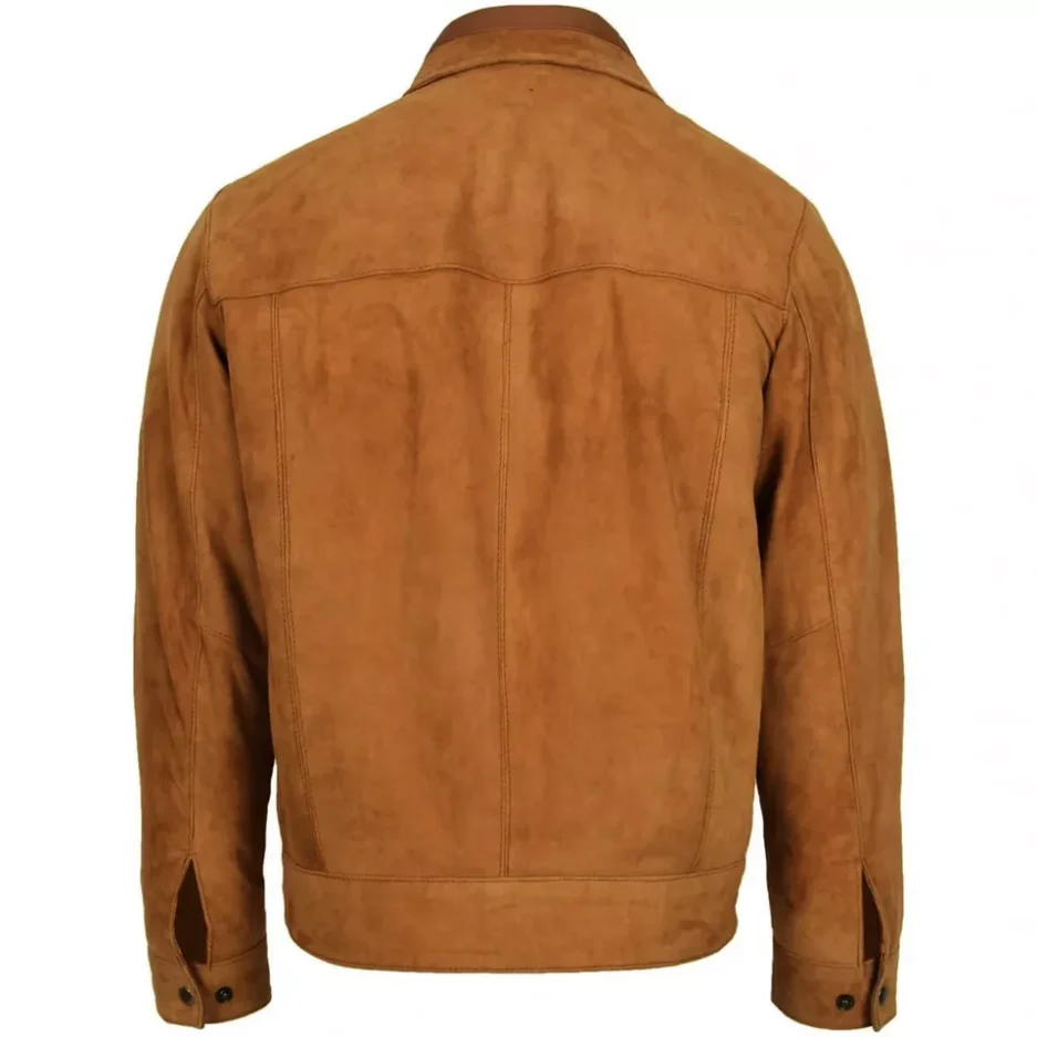 Men's Brown Suede Leather Jacket