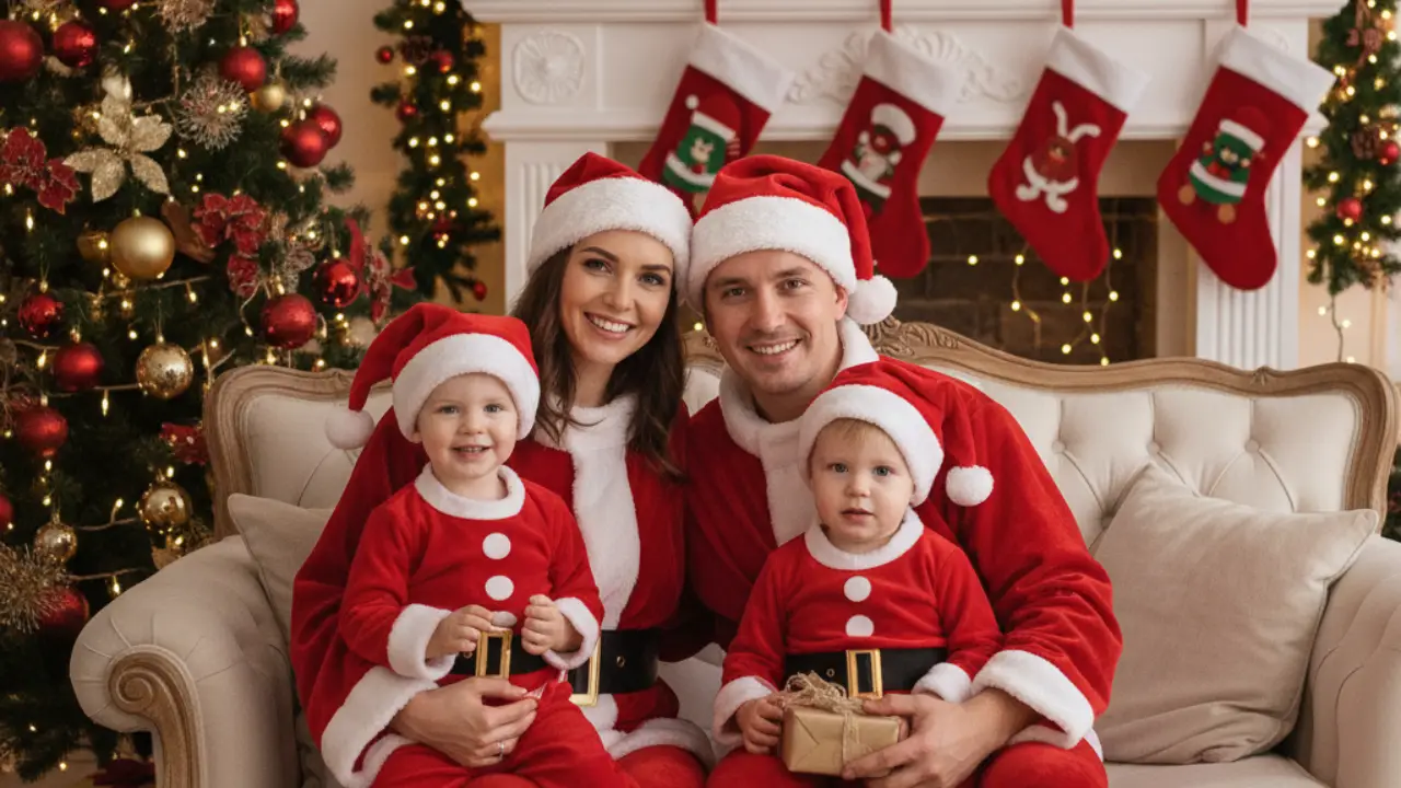 Best Red Velvet Santa Costumes for Family Photos