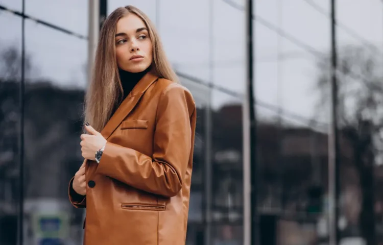 How to Dress Up Casual Outfits with Leather Blazers for Women