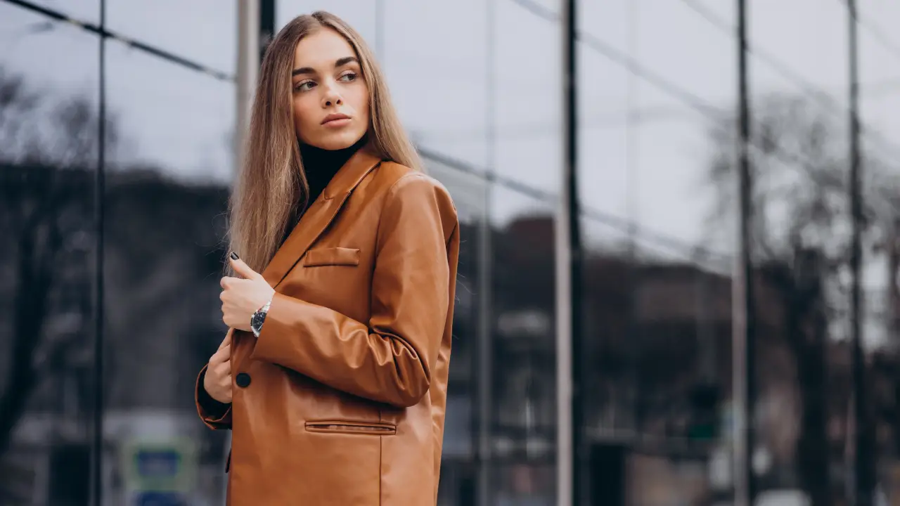 How to Dress Up Casual Outfits with Leather Blazers for Women