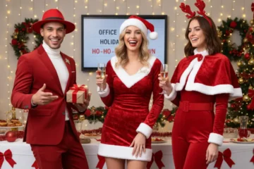 Red Velvet Santa Costume Ideas for Office Holiday Parties