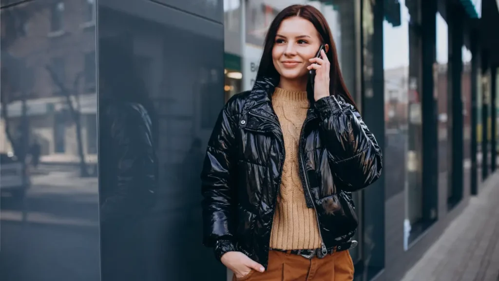 Black Moto Leather Jackets with Lace-Up Sleeves