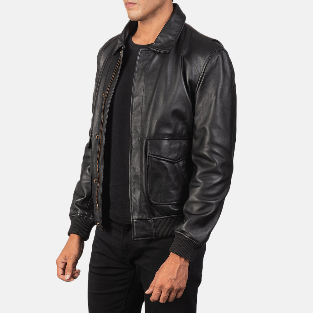 Best Aviator Heritage Black Sheepskin Leather Jacket