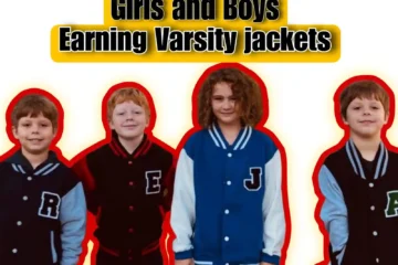 girls and boys in earning varsity jackets