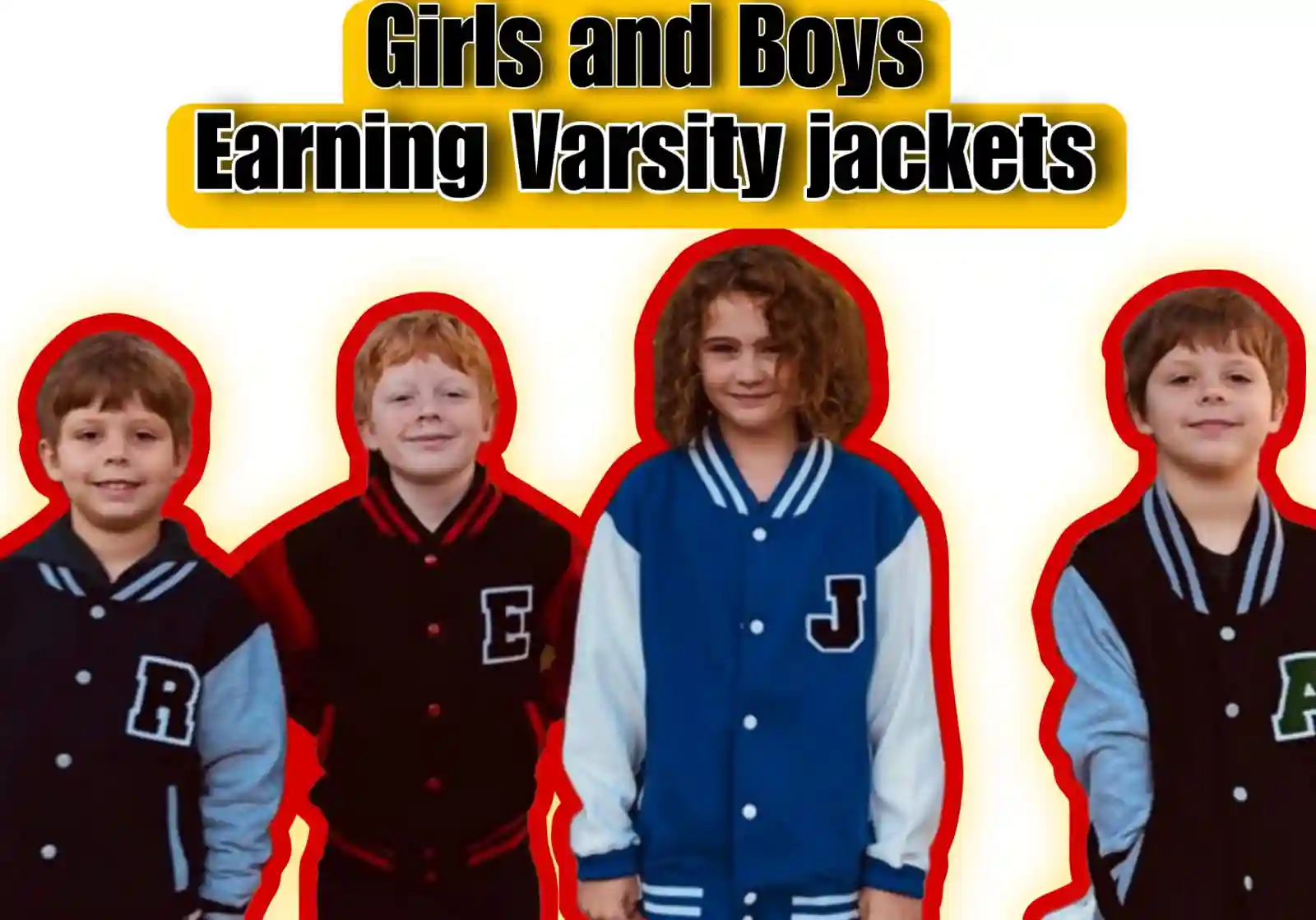 girls and boys in earning varsity jackets